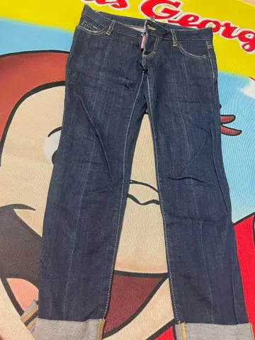 DSQUARED2 다크 블루 슬림핏 데님