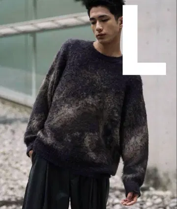 WYM MOHAIR BLEND JACQUARD SHAGGY KNIT
