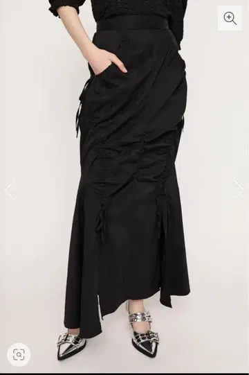 SHIRRING STRING 미디엄 스커트