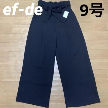 ef-de 블랙 와이드 팬츠 안감, 벨트 포함 사이즈 9 미사용품