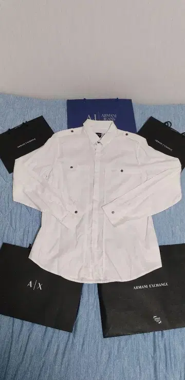 Armani Jeans 화이트 긴팔 셔츠 M