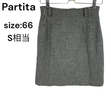 Partita 파르티타 스커트 무릎 기장 멋쟁이 S 체크