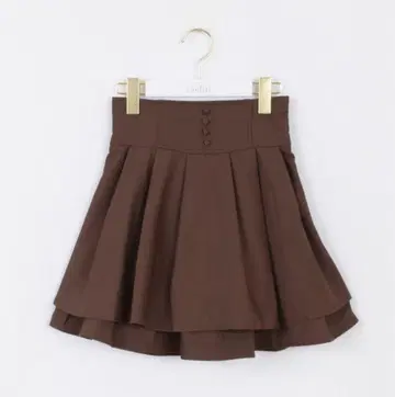 evelyn 에블린 더블 플레어 스커트 sk 브라운