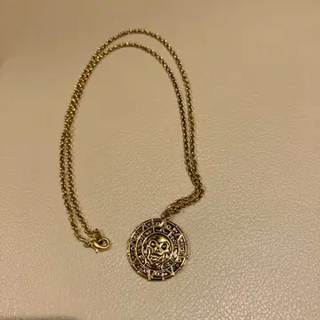 캐리비안의 해적 아즈텍 금화 목걸이 당시 물건 영화 굿즈