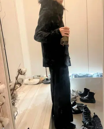 히로미치 나카노 밀리터리 퍼 자켓