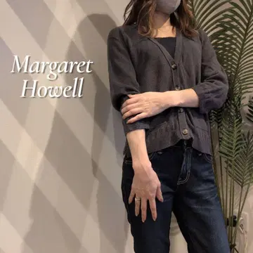 MARGARET HOWELL 린넨 블렌드 코튼 가디건 사이즈 2