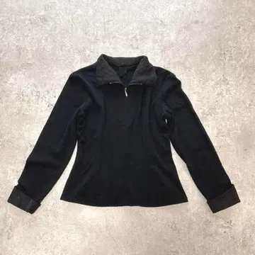 s2978 풀 집업 후드티 카라 부착 울 소매 접힘 블랙 9호 겉옷