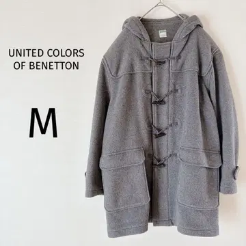베네통 모즈 코트 남성용 울 혼방 그레이 M