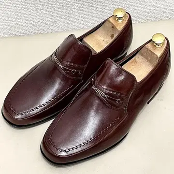[ 미사용 ] madras 비트 로퍼 26EEEE 버건디 가죽 신발