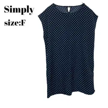 Simply 셔츠 상의 도트 무늬 멋스러운 FREE 고급