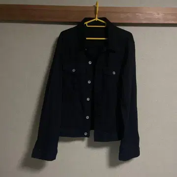 GU 데님 자켓 블랙 버튼 포함