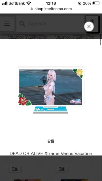 DOAXVV 7.5주년 기념 복권 E상 F상 루나 세트