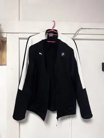 PUMA BMW 집업 자켓 블랙/화이트