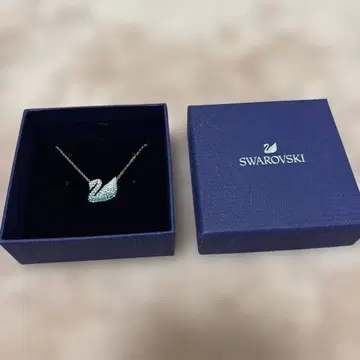 Swarovski 스완 모티브 목걸이 스와로브스키 블루