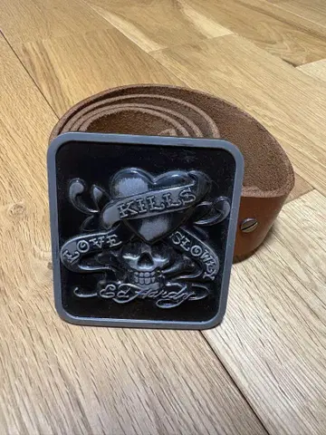 에드 하디 ed hardy 벨트 버클 가죽 천연 가죽