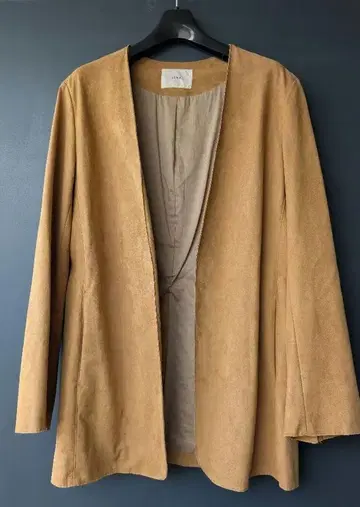 IENA 카멜 인조 가죽 스웨이드 자켓 새상품급 38