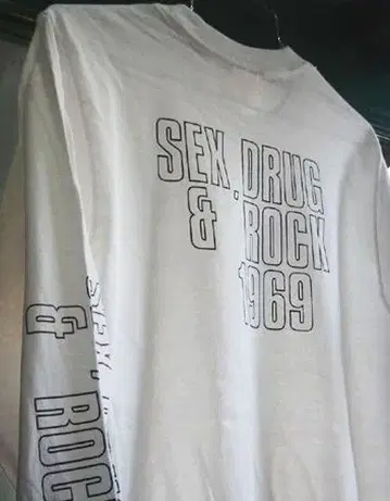 오리지널 Sex,Drug and Rock 롱 슬리브 T셔츠 락