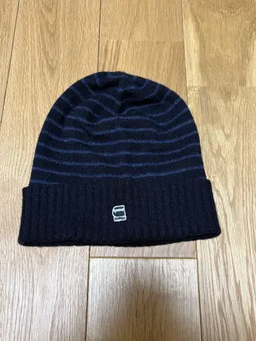 G-STAR RAW 니트 모자 스트라이프 네이비