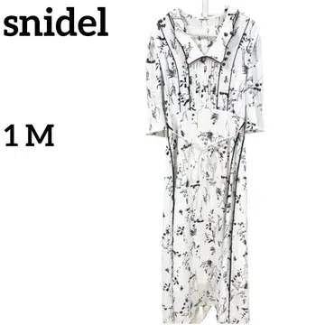 snidel 스나이델 파이핑 디자인 프린트 원피스 IVR 1 M