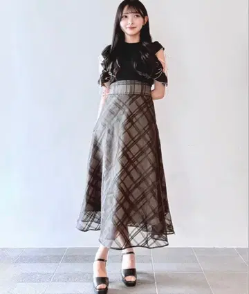 [ 미사용 새상품 ] NOMAE 바이컬러 리본 도킹 원피스