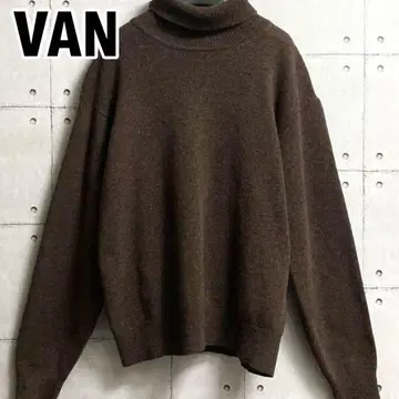 새상품급! VAN JACKET 울 터틀넥 스웨터 브라운 M