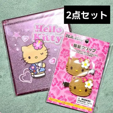 일광화상 키티 헬로키티 로손 한정판 접이식 거울 핑크 앞머리 클립