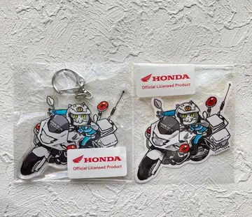 일하는 고양이 백바이터인 HONDA 아크릴 키링 스티커 세트