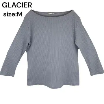 GLACIER 그라시아 셔츠 상의 그레이 M 긴팔 멋쟁이