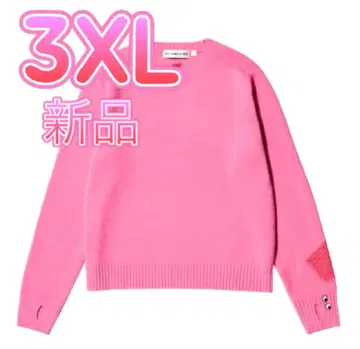 유니클로 아냐 새상품 캐시미어 크루넥 스웨터 핑크 3XL