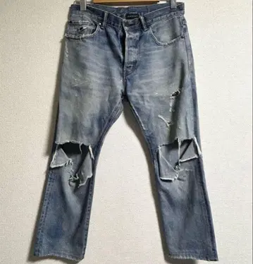 JOHN ELLIOTT 존 엘리엇 데미지 가공 스트레이트 데님