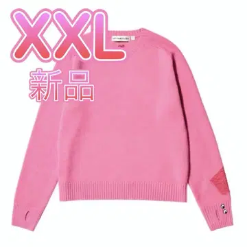 유니클로 아냐 새상품 캐시미어 크루넥 스웨터 핑크 XXL