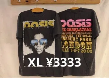 Oasis 그래픽 T셔츠 2002 런던 공연