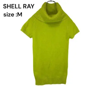 쉘레이 SHELL RAY 니트 상의 하이넥 멋스러운 반팔