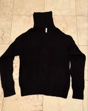 랄프 로렌 블랙 캐시미어 혼방 터틀넥 M