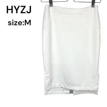 HYZJ 스커트 무릎 기장 화이트 세련된 고급 M