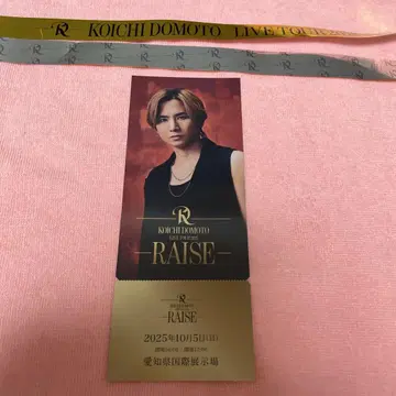 도모토 코이치 RAISE 회장 한정판 메모리얼 티켓 은색 테이프