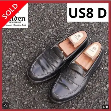 블랙 가죽 로퍼 US8 D
