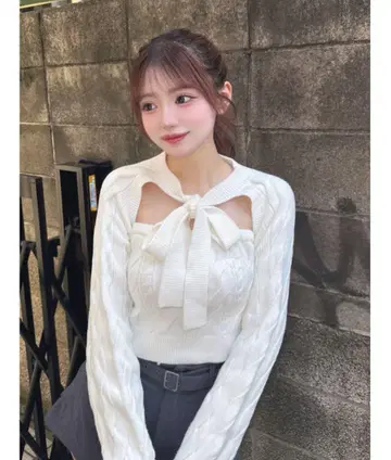 Darich 다리치 케이블 앙상블 니트탑