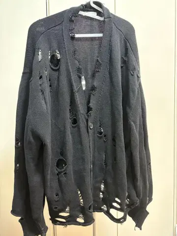 ZARA 텍스처 데미지 가디건