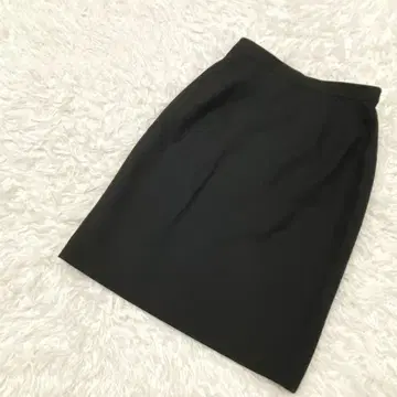 포멀 스커트 타이트 스커트 무릎 기장 울 백 슬릿 예복 상복