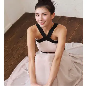 린파레 고급 바이컬러 드레스