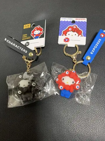 오사카 간사이 엑스포 헬로키티 블랙 x 보통 컬러 세트