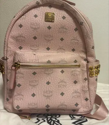 MCM 백팩 S 사이즈 스몰 사이즈 파우더 핑크