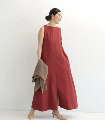 데밀룩스 빔즈 m2way 린넨 원피스 36 즉시 완판 modern red