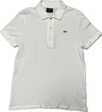 Lacoste 화이트 피케 셔츠 남성용 XS