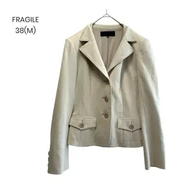 [ FRAGILE ] 테일러드 자켓 베이지 깔끔한 출퇴근 M 1097