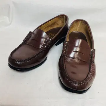 REGAL 천연 가죽 페니 로퍼 브라운 22.5cm 여성용 관리 완료