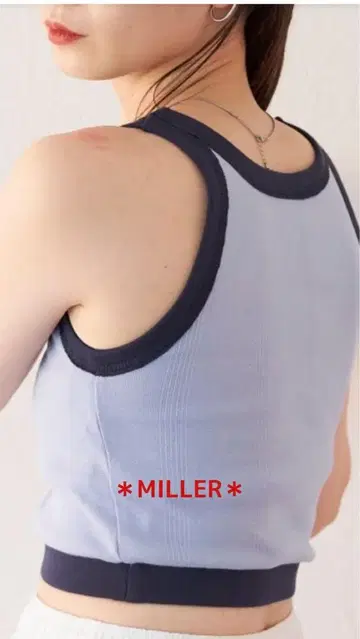 MILLER 여성 암홀 탱크 슬리브리스 상의 크롭 티셔츠 탱크탑