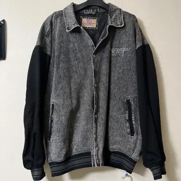 US COMPANY SUPPLY 바시티 자켓 그레이/블랙