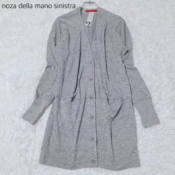 noza della mano sinistra 가디건 긴팔 그레이